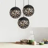 Moderne led hanger lamp Wit zwart ronde kogel metalen uitgeholde hanger licht trap dinering woonkamer hangende verlichting