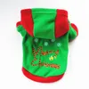 Dog Apparel 100% Merk XS S M L XL Winter Huisdier Kleding Puppy Kerstmis Mode Gedrukt Dikke Polar Fleece Warme Hooded Jas