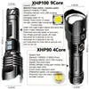 Torce Torce Super Bright XHP100 Potente torcia a led Xhp90 Tactical Usb ricaricabile Flash Light 18650 26650 Lanterna