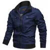 Men Spring Autumn Warm Casual Jacket Outdoor Cotton Brand Windproof Thick Military Uniform s 211013