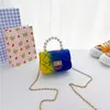 Colorful Jelly Children's Shoulder Purse Girls Fashion Korean Pearl Handbag Wholesale Candy Bags For Children