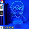 Anime 3D Neon Masa lambası uyku atmosferi gece ışığı LED Makas Yedi Akıllı Telefon Kontrol Kulübü Partisi Çocuk Odası Dekor Gece Işığı9830781