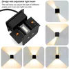 LED vägglampa 85-265V 7W 12W IP65 Vattentät Inomhus Utomhusljus Justerbar strålvinkeldesign Bedside Light Porch Balcony Aisle Sconce Lampor