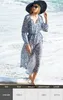 Badebekleidung Boho Weiße Baumwolle Strandkleid Frauen Tiefer V-Ausschnitt Plus Size Bikini Cover Up Lange Tunika Elegante Maxi Sommer Club Partykleider