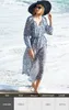 Swim Wear Boho White Cotton Beach Dress Women Deep V Neck Plus Size Bikini Cover Up Long Tunic Elegant Maxi Summer Club Party Dres