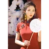 Etnisk Kläder S-3XL Sexig kinesisk stil Traditionell Cheongsam Bröllopsklänning High Split Temperament Classic Silk Ancient Oriental Qipao summ