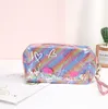 Transparent Big Pencil Case Waterproof Cosmetic Bag Female Portable Large-Capacity Travel Toiletry Bags PVC Storage