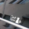 13 cm * 6.7cm Cat Mom Car adesivo engraçado decalque de vinil decoração prata preta