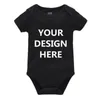 Footies Kavkas Custom Infant Baby Rompers White Black Born Unisex Jumpsuit Onesie Letters Pos Printed Toddler Jumpsuits 024M4416422