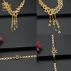 Orecchini Collana Set di gioielli da sposa nigeriani Luxury 24K Gold Etiope Sposa Party Orecchino Bracciale Anello India Designer all'ingrosso