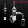 Set Quartz Diamond Loop Banger 네일 오일 매듭 재활용 Quartz Banger 네일 캡 Dabber 삽입 그릇 10mm 14mm 남성 여성