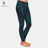 Letsfind varumärken sommar kvinnor svart leggings aztec skriva ut sexig hög midja elastisk mjölk silke plus storlek fitness 211215