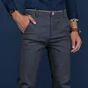 Design Män Byxor Casual Hombres Pantalones Bomull Slim Pant Straight Trousers Fashion Business Pants Plus Size 210715