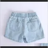 Pantalon bébé vêtements bébé maternité livraison directe 2021 enfants fleurs brodées mode Denim Shorts filles vêtements Style sauvage été Promotion