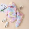 Girl Clothing Set Long Sleeve Tie-dyed Hoodies + Pants Autumn Cotton Soft Kids clothes 2 Piece sets 0-24 months