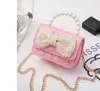 Luxo Mini Messenger Bag Crianças meninas bolsas bolsas e bolsas Bolsa de rosa quente com flap para crianças princesa presente saco