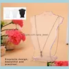 Verpackung Schmuck Anhänger Halskette Kette Halter Ohrring Büste Display Stand Showcase Rack Schwarz Weiß Transparent Drop Lieferung 202280u