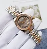 26 MM montres pour femmes or Rose automatique mécanique croissant lunette en acier inoxydable bracelet mode fille montre cadeau