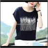 & Shirts Womens Clothing Apparel Drop Delivery 2021 Women Tops And Blouses Cotton White Blouse Plus Size Elegant Batwing Sleeve Summer Ladies