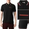 22ss Italie Styliste classique polos chemise hommes abeille broderie col hommes décontracté coton polo serpent tigre t-shirt hauts