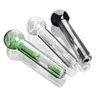 NEW Mini handle glass pipe Glass bubbler smoking pipe Spoon Bubbler Hybrid Spill Proof smoking bong without shipping fee