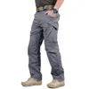 Pantalones tácticos para hombre Elasticidad múltiple Elasticidad Militar Tacitcal Tacitcal Pantalones Hombre Trabajo Joggers CARGO Pantalón 5xl 210603