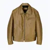 Men's Leather & Faux Real Spring Vintage Autumn Men Jacket Cow Coat Brown Casual Chaqueta Cuero Hombre Pph455