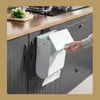 2-in-1 Porta dell'armadio da cucina Bidone della spazzatura sospeso con scatola di fazzoletti staccabile Cestino della spazzatura Borsa Staffa Rack Contenitore della spazzatura 210728