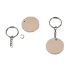 Keychains 100x 35mm Craft Wood Blanks Key Ring Crafting Wooden Discs Circle1904041