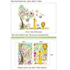 Grand tailles arbres animaux 3D bricolage coloré hibou stickers mural stickers muraux adhésif pour enfants chambre bébé mural décor de maison fond d'écran 220113