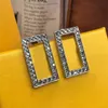 Jewelry Crystal Designers Earrings For Women Stud Earring For Lady New Mens Femal Party Wedding Gifts Silvery D217024F