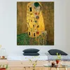 The Pocałunek, 1907 przez Gustav Klimt Abstrakcyjne reprodukcje obrazu olejnego na płótnie ręcznie Made Wall Art Crafts for Office, Pub, Cafe Bar, Dekoracja Home