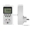 Elektronisk digital timer Switch EU UK Plug Kitchen Outlet 230V 220V 50Hz 13A 16A 7 DAGS VECKA PROGRAMMABLE TIMING SOCKET TIMERS