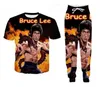 Wholesale--2022 New Fashion Bruce Lee 3D All Over Print Tracksuits T-Shirt+joggers Pants Suit Women Men @08