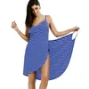 Ręcznik miękki damski w paski stroju kąpielowego plaża na plażę na plażę owiniętą Sarong Sling Spódnica Maxi sukienka