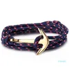 Partihandel Summer Style Nylon Rope Chain Link Armband Populära smycken Ankare för kvinnor Män 2021