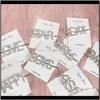 Iced Out Full Rhinestone BLING Letter Hairpins Headwear för tjejer Barnklipp Pins Barrette Tools PGF8E Otykt