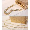 Rhinestone Chain Portable Tote Elegant Womens Small bag Banquet clutch Bags rhinestones PU Button Party Hasp Hard vertical square Canvas Solid Bag Handbags MM size