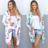 Spring Women's Sweaters Floral Cardigan Us Europe Style Casual Contrast Long Sleeves Thin Outwear Coat Top Clothing for Sales