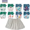 Elinfant Matching waterproof baby pcoket diapers 8 pcs gray mesh cloth diapers and 8pcs microfiber inserts 211028