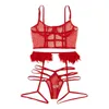 Lingerie Sexy Erotic Porn Lingerie Set Bras Sets Red Lingerie Set Women Lace Bralettes Sexy Strappy Push Up Bra Panty Erotic Underwear Porno 494