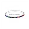 Теннисные браслеты ювелирные изделия богемные кристаллические браслеты для женщин Мужчины Кубические циркониевые вечеринка свадебные бедные поп -асесории с каплями 25052044