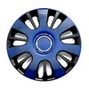 Couvre-volant Accessoires Universal Fit Truck Car 14 pouces Bleu et noir Auto Remplacement Hubcap Rim Leather