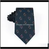 Krawatten Assories Drop Lieferung 2021 7 cm Mode Tiere Muster Krawatten Corbatas Gravata Jacquard Slim Business Hochzeit Krawatte für Männer1 Jljd