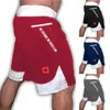 New Quick-Dry Men's Sports Recreation Running Shorts of 2021 Active Training Exercise Jogging 2 in 1 Quick-Dry Men's Fitness Sho H1206