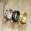 Cluster ringen Europese en Amerikaanse mode heren motorfiets titanium stalen ketting ring gouden modellen
