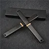 New High End VG10 Damascus Steel Blade Straight Knife Drop Point Blades Brass + Ebony Handle Knives With Wood Sheath