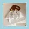 Ciondola i gioielli del lampadarioretro esagerato Bowknot con frange Corea semplice temperamento orecchini gioielli per le donne consegna di goccia 2021 5Jgqj