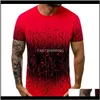 T-shirts T-shirts Klädsel Mens Ankomst Sommar Slim Fit Unik Tryckt Casual Short Fashion Style Round Neck Tees Toppar Drop Deliv Ritsb