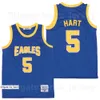 Men Temple Owls Eagles College 5 Kevin Hart Jersey Movie Basketball Hip Hop Team Color Blue For Sport Fans Breathable HipHop Pure Cotton University High Quality